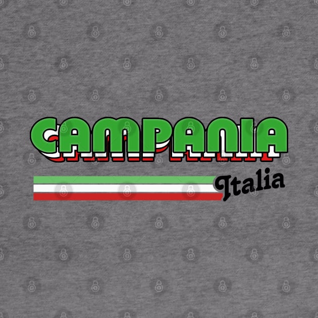 Campania, Italia // Retro Italian Region Design by DankFutura